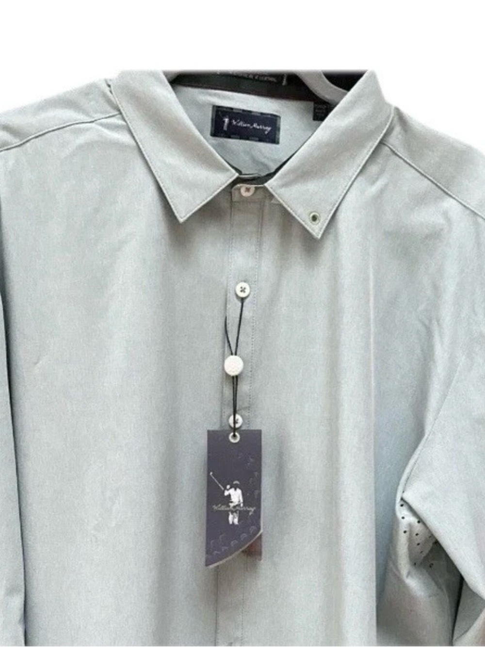 William Murray Golf Men’s Light Green Casual Button-Down Shirt